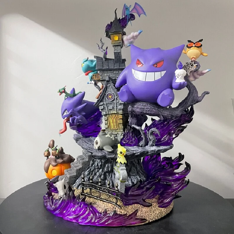 Hot Pocket Monsters Anime Omringende Standbeelden Kleine Workshop Ghost Family Emmer Geng Ghost Evolution Group Gk Handgemaakt Ornament