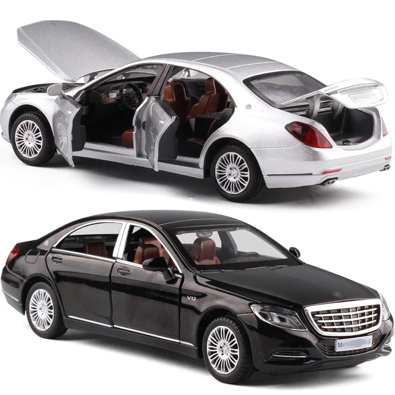 1:32 Diecast Metal Toy  Maybachs S600 Alloy Car Model Vehicles Car Model High Simulation Sound Light Collection Toy Gift