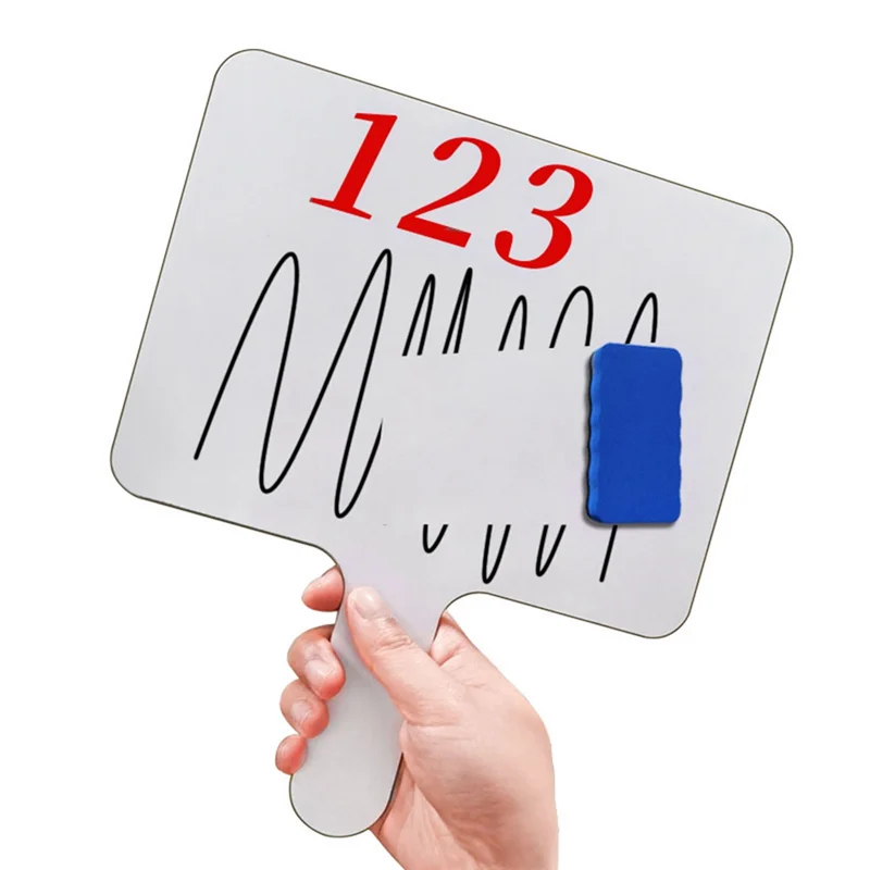

Well Made-6 Piece Dry Erase Answer Paddle Dry Erase Boards Wood Double Sided Paddles Dry Erase Boards