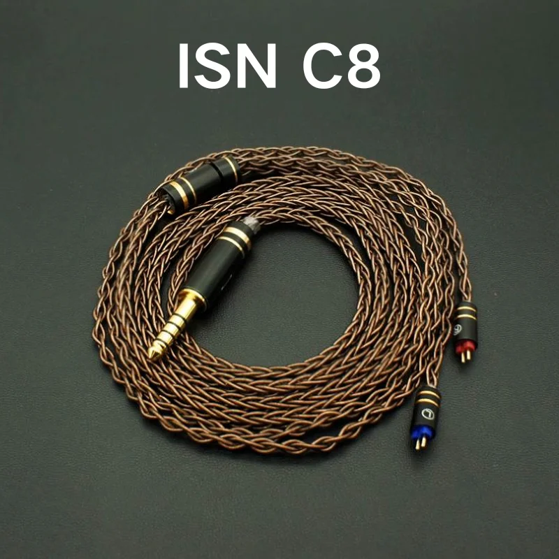 ISN Audio C8 8 Strands 19 Cores OCC MMCX/2Pin 0.78mm HiFi Earphone Cable IEM Replacement Cable