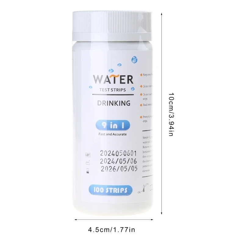 KX4B 100pcs Water Quality Test Strips Pool Multiple Parameters Carbonate Test Kits