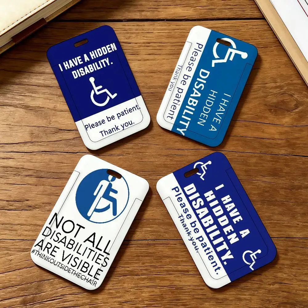 Disability Awareness Card Holders for ID Cards Student Cards Employee Badges and Protective Cases