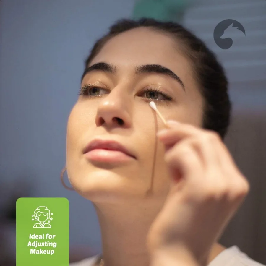 ไม้พันก้านสำลีใยไผ่ 500 ชิ้น ย่อยสลายได้ ผลิตจากฝ้ายออร์แกนิค ปลายสองด้าน เป็นมิตรกับสิ่งแวดล้อม 100% เหมาะสำหรับแต่งหน้า