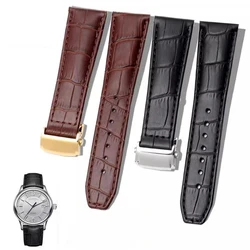 For Maurice Lacroix Pontos PT6158 Les Classiques LC6017 Series Men's Genuine Cowhide Strap Flexible Sweatproof Watchband 20 22mm
