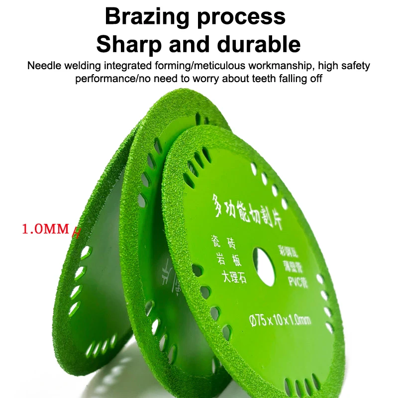 3inch 75mm Diamond Cutting Disc Tile Cutter Marble Tile Ceramic Porcelain Cut Saw Blade Bore10mm Mini Grinder Plate