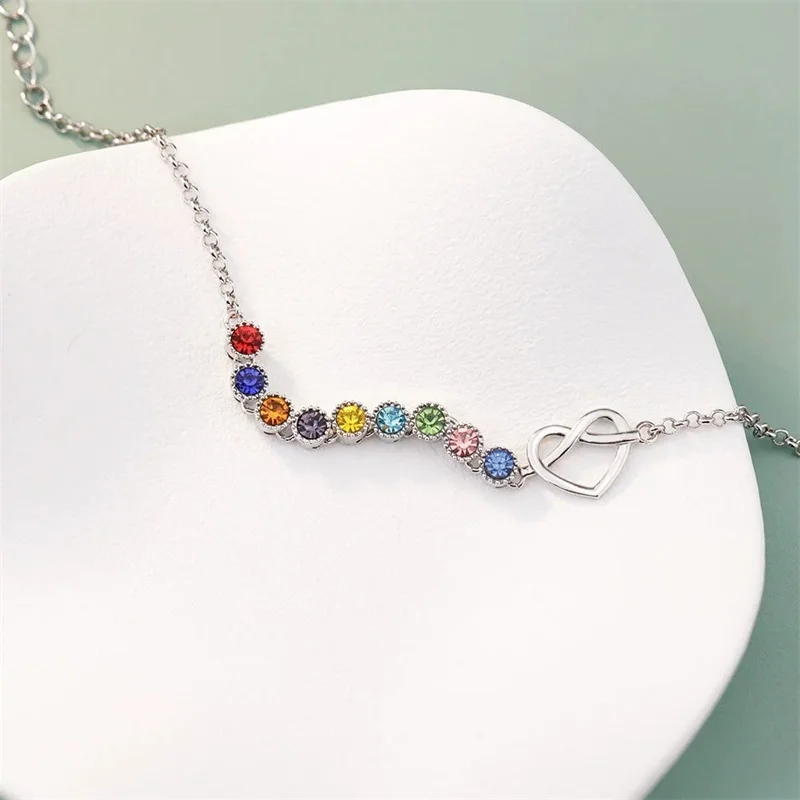 Custom Birthstone Bracelet for Mom Personalized Birthstones Bracelets for Women Grandma Mothers Day Gifts Birth Stone Bracelet