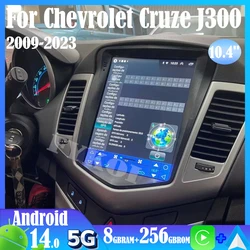 Android 15 For Chevrolet Cruze J300 2009-2023 Car Radio Automotive Multimedia Tesla Style Carplay Auto Bluetooth 4G WIFI GPS