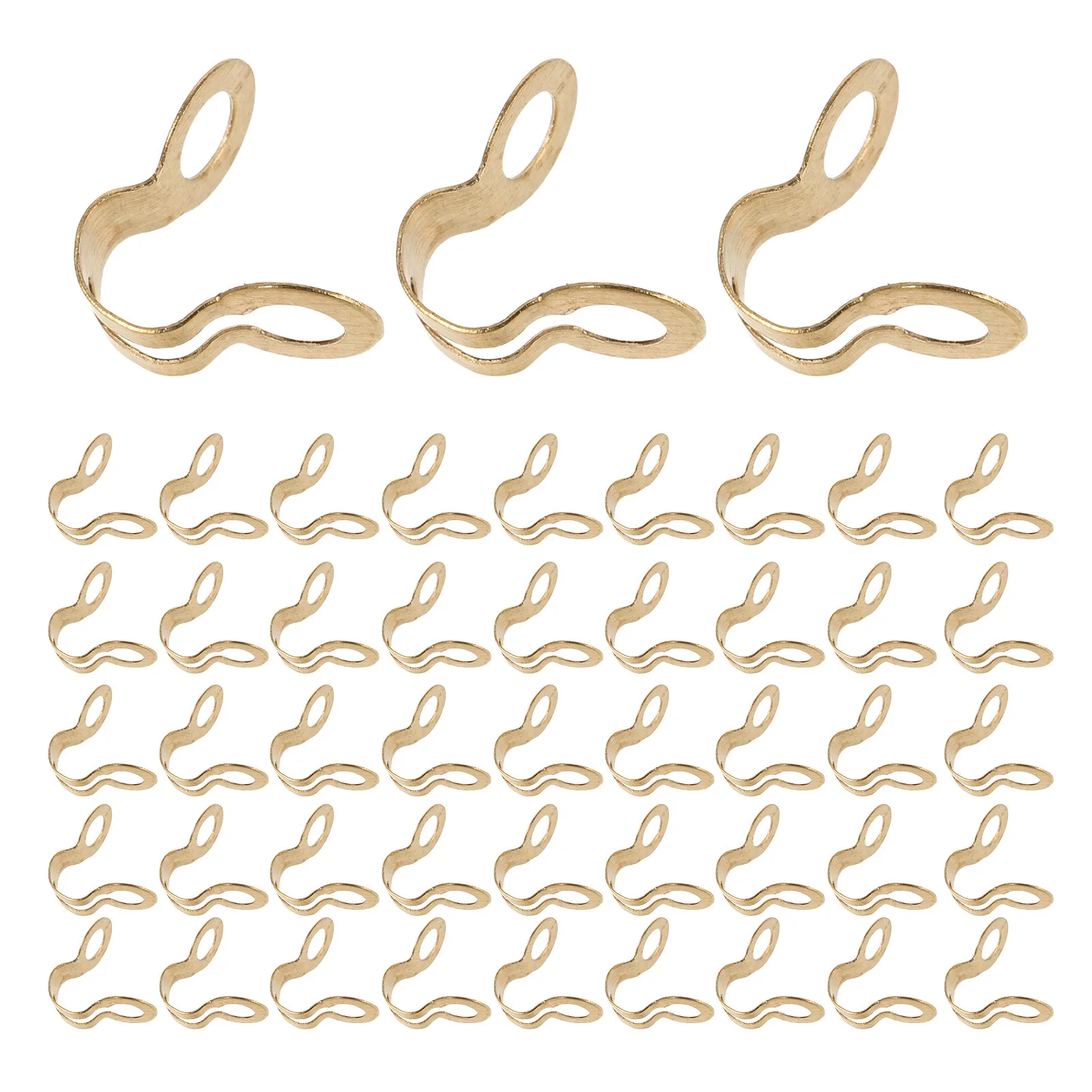 100Pcs Copper Ball Chain Connectors Double Loop Clips Fit 3.2mm Bead Chains Secure Jewelry Ceiling Fan Pull Chain Fasteners DIY