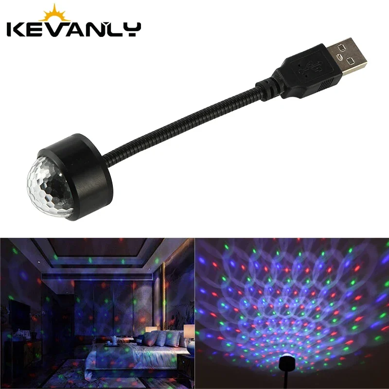 Mini LED Starry Laser Atmosphere Ambient Projector Lights NEW Car Roof Star Interior USB Auto Decoration Night Galaxy Lamp