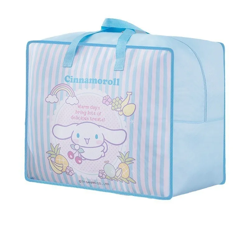 Anime Kuromi Large Storage Bag Sanrios Cartoon Kawaii Thicken Clothing Storage Bags Moisture Proof Child Quilt Bag Oxford Cloth