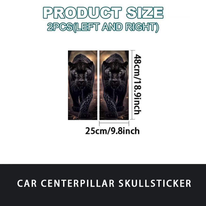2-Pack Black Forest Dirt Road Driving Stickers for Jaguar - Waterproof Self-Adhesive Car Stickers, Scratch Resistant B-Pillar