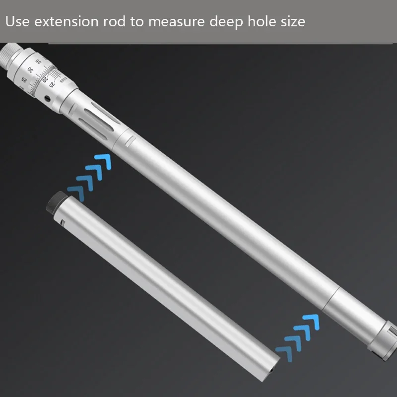 Three-Claw Inner Diameter Micrometer Three-Point Internal Measurement Inner Diameter Micrometer Aperture High Precision 0.005mm