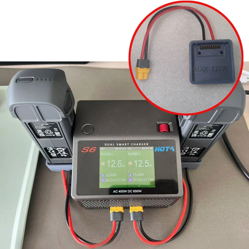 

1 шт., 220 Вт, зарядный преобразователь, связанный t, 240 Вт, концентратор мощности, 3D-печать, порт XT60, разъем для зарядки аккумулятора, адаптер для DJI Mavic 4 Pro