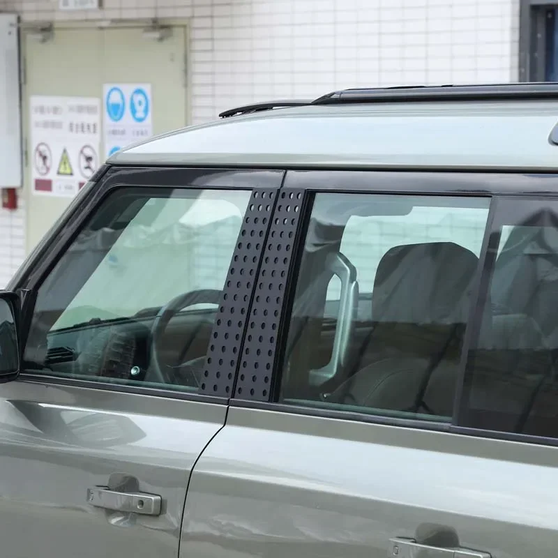 

Алюминиевый сплав, черная оконная центральная стойка автомобиля, сотовая панель, отделка автомобильных аксессуаров для Land Rover Defender 110 130 2020-2025