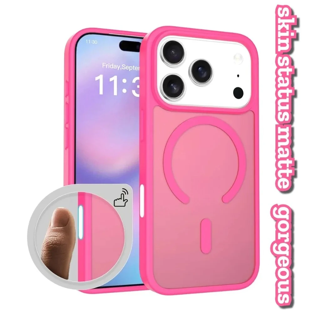 Hohe Qualität Candy Farbe Haut Gefühl Matte Fall Für IPhone 17 Air 16 15 14Plus 13 12 Pro max Magnetische Drahtlose Lade Schützen Fall