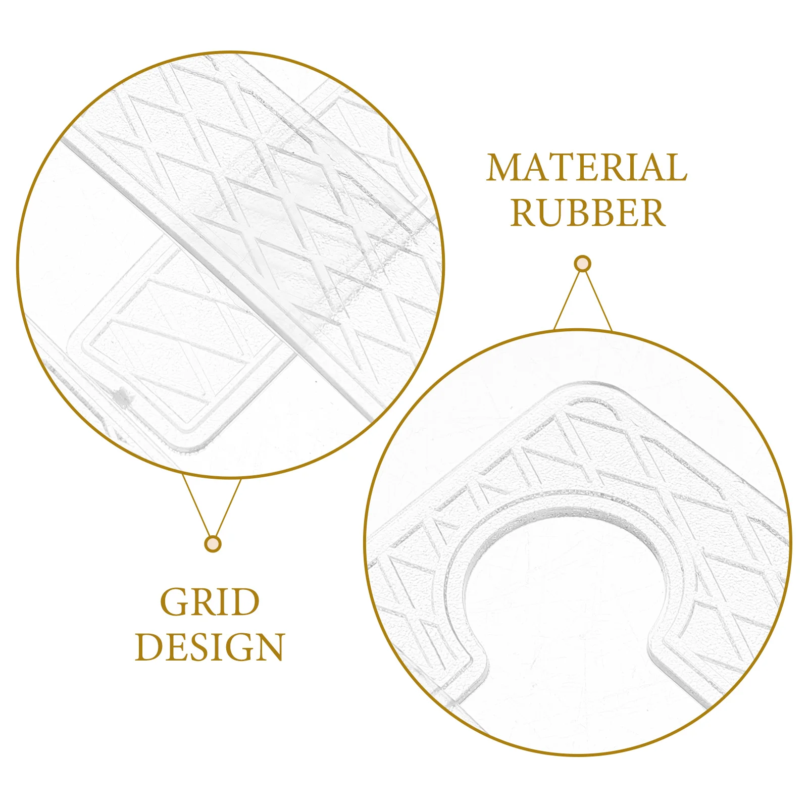 40Pcs Transparent Grid Glass Door Hinge Pad Long-Lasting Anti-Slip Gasket for Bathroom Shower Hinge Replacement