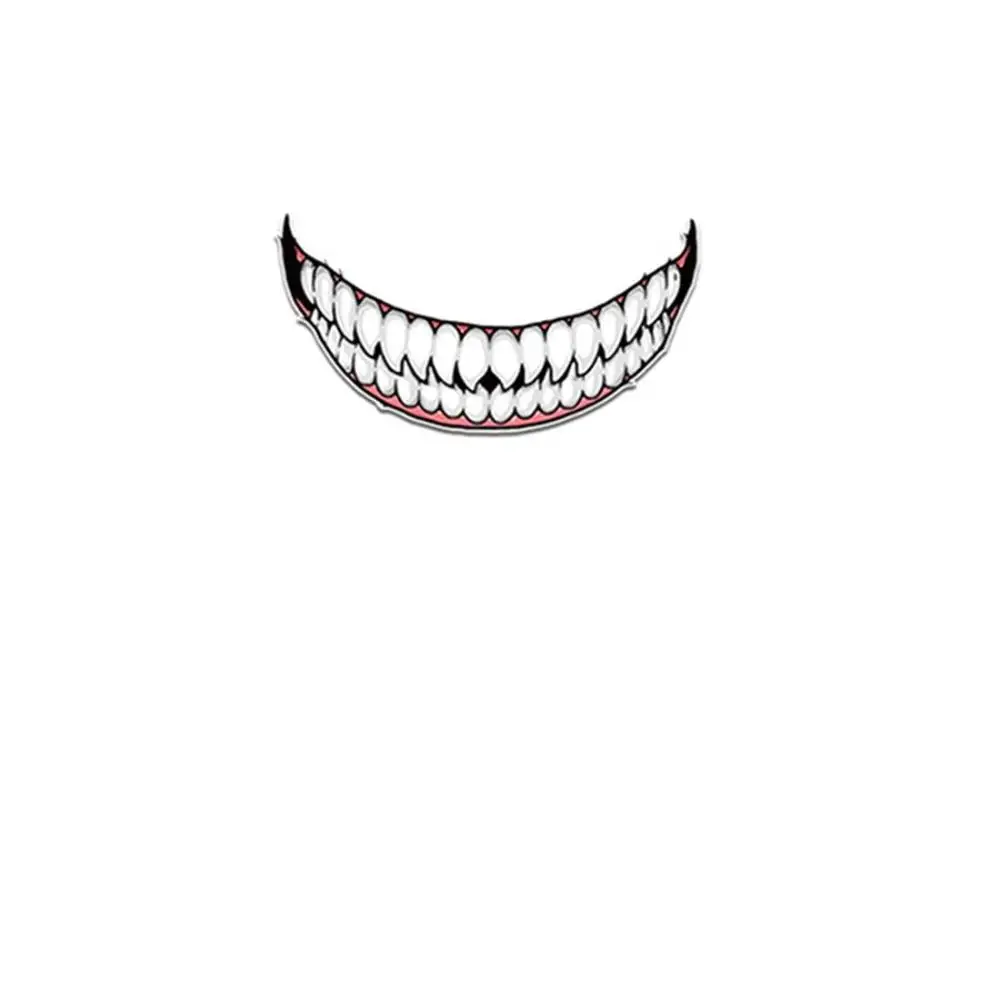 Accessories Evil Tooth Dark Personality Creative Marks Headlight Decal Waterproof Motorcycle Helmet Sticker Car Sticker