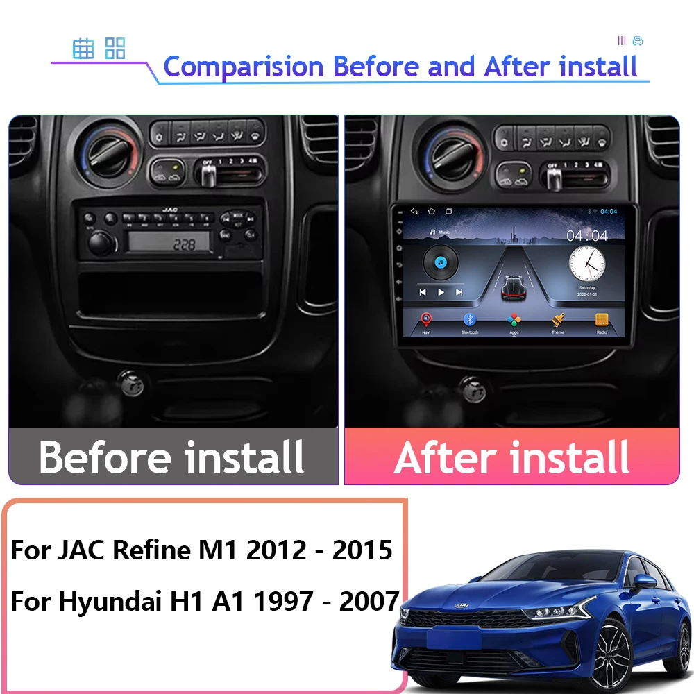 Auto Player Android For JAC Refine M1 2012 - 2015 For Hyundai H1 A1 1997 - 2007 Radio Navigation Multimedia Touchscreen Video