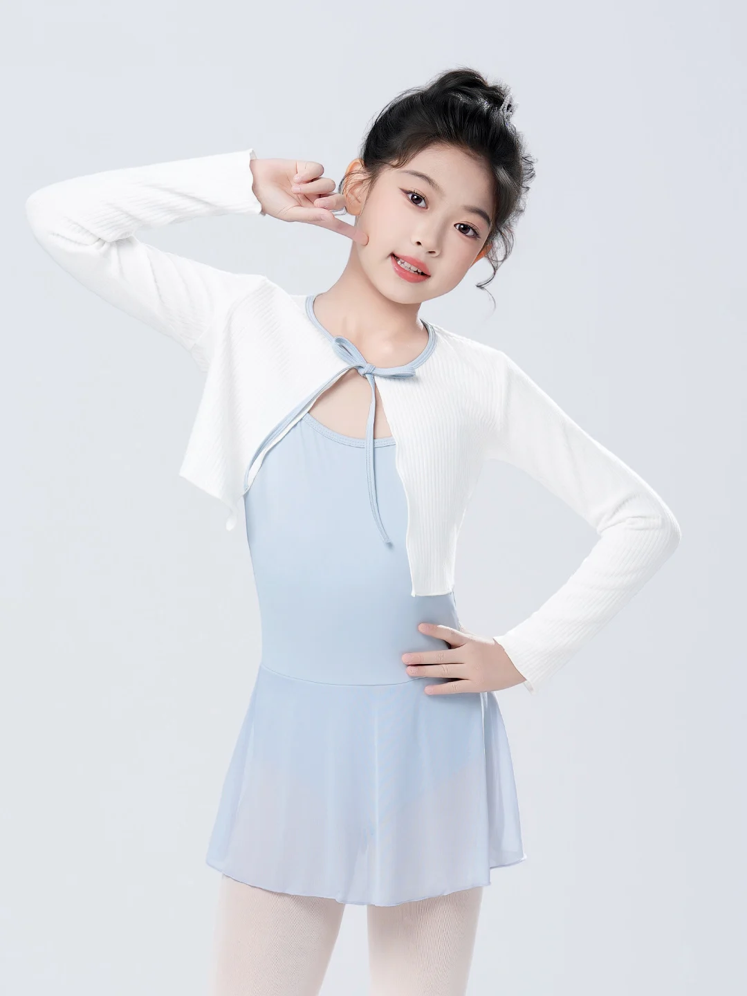 Girls Ballet Dance Jacket Long Sleeve Wrap Cardigan Tops for Toddler Kids Fall Winter