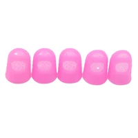 5pcs/Lot Multifunctional Silicone Thimbles Hollowed Out Breathable Protective Finger Sleeve DIY Crafts Sewing Accessories 2