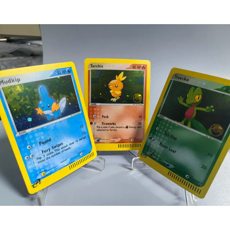 مجموعة بطاقات Ptcg Pkm ذاتية الصنع مجموعة قاعدة الإنجليزية سلسلة Holo Old Back Ninetales Treecko Blastoise Mudkip بطاقة Charizard Torchic