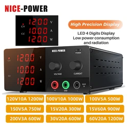 NICE-POWER High Power Bench Power Supply Adjustable 120V 10A 100V 150V 200V 3A 5A 15V 20A 40A 60A  30V 20A 30A 60V20A 300W-1200W