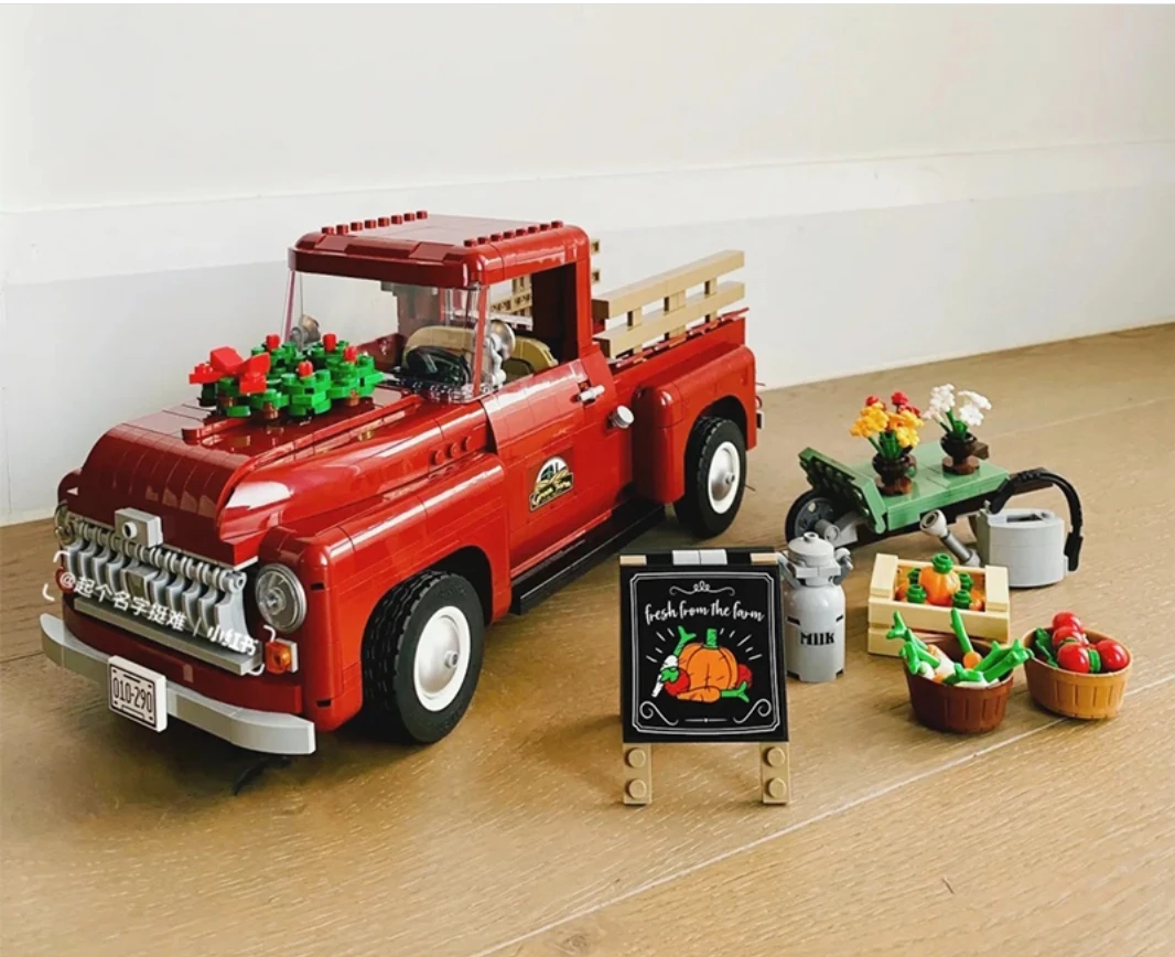 1677pcs  Icons Pickup Truck Children Building Blocks Toys for Children's Kids Birthday Gift