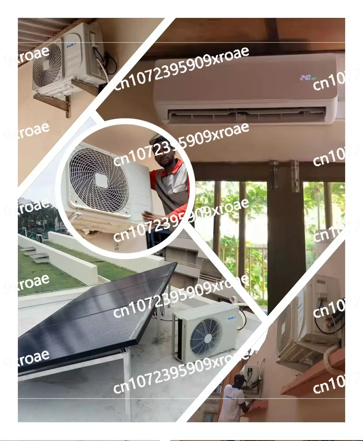 household cooling system off grid solar air conditioning 12000BTU 24000BTU 18000BTU AC DC 48V