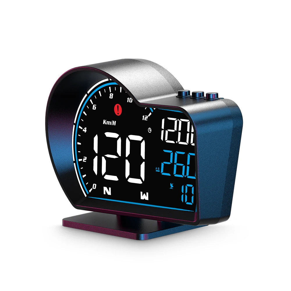 G16 5 Inch HD LED Car Head-up Display Automatic Light Sensing GPS HUD Speed/Distance/ Clock/Compass & Fatigue+Overspeed Alarms