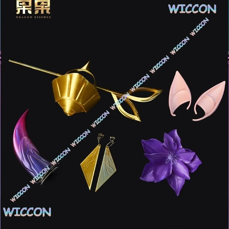 [wonaa]  Spirit Blossom Soraka Cosplay Costume Headpiece Anime Game Role Play Outfit Summer Convention Festival