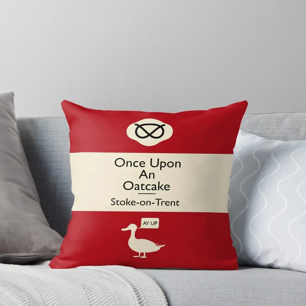 Once Upon An Oatcake - Stoke-on-Trent Throw Pillow Decorative Cushions For Luxury Sofa Decorative Cushion Cover Pillow