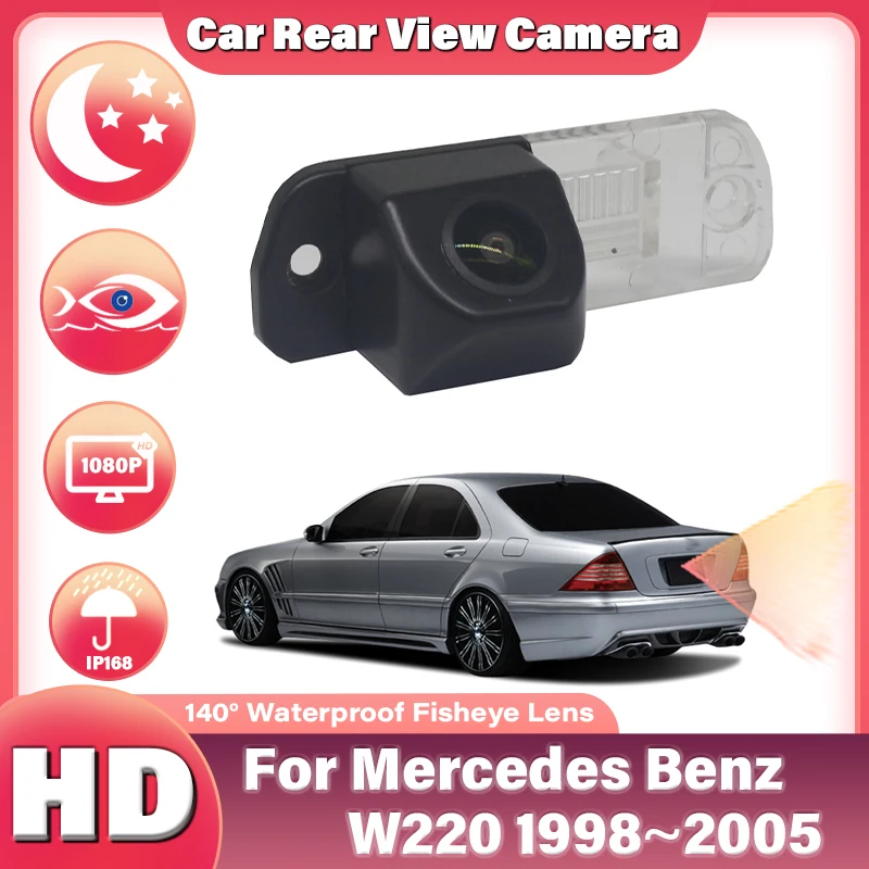 1080P Backup Rear View Camera For Mercedes Benz W220 1998 1999 2000 2001 2002 2003 2004 2005 Night Vision license Plate Camera