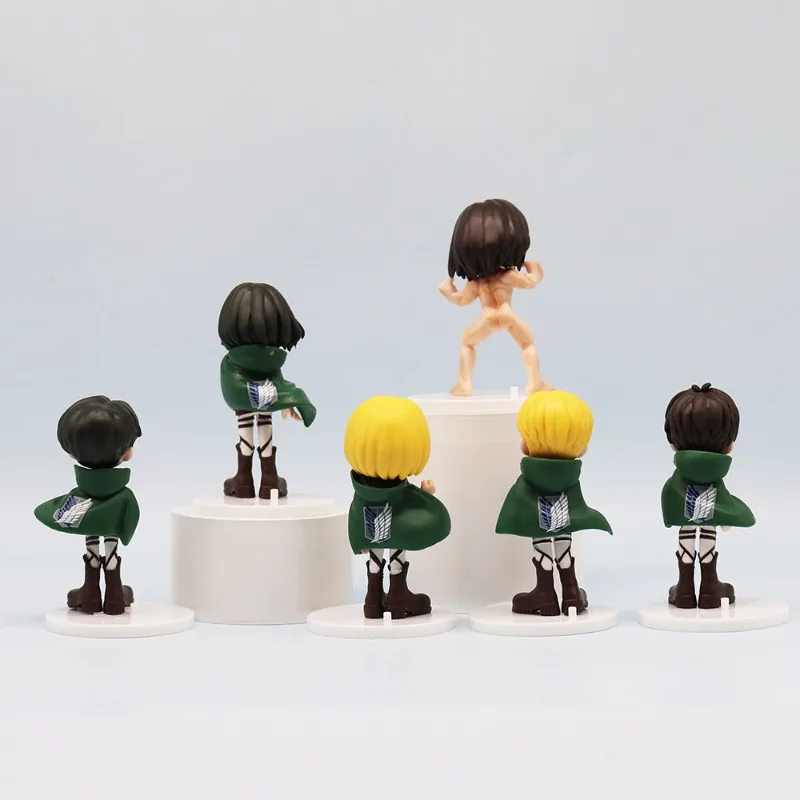 ฟิกเกอร์ตัวละครอนิเมะ Attack on Titan เอเรน ยีเกอร์ มิคาสะ แอคคาร์แมน รูปแบบตกแต่งสวยงาม ของขวัญสำหรับเด็กผู้ชาย