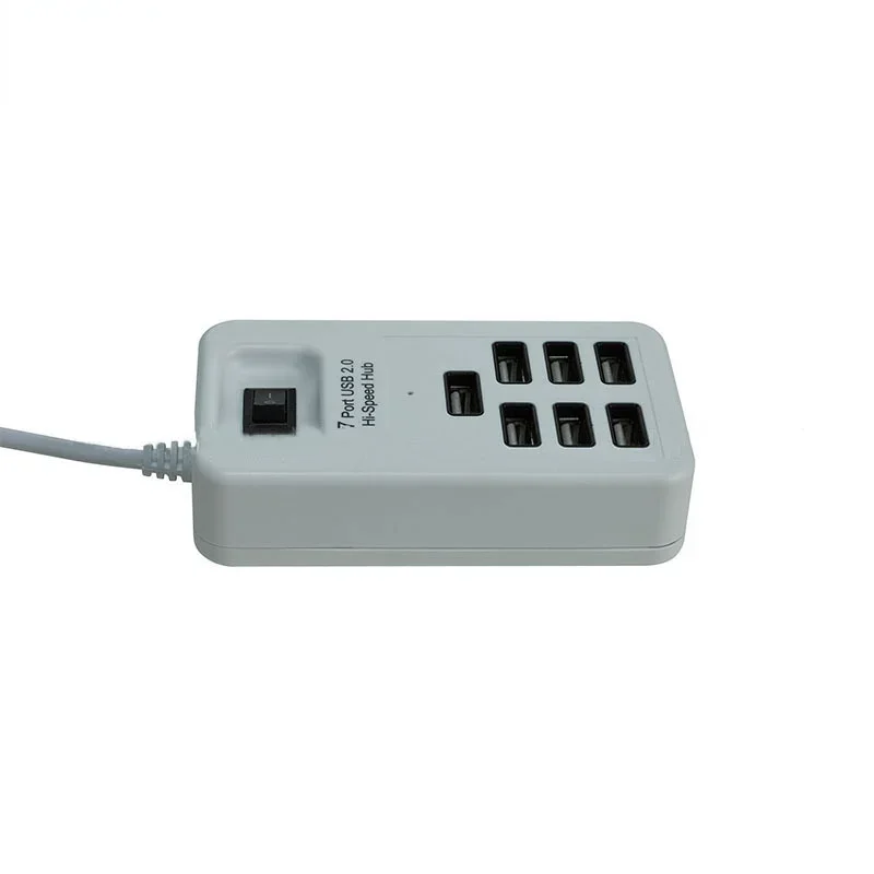 Adaptador de concentrador de alta velocidad, Mini USB 2,0, divisor de 7 puertos para PC, portátil, Notebook, receptor, accesorios de periféricos de ordenador