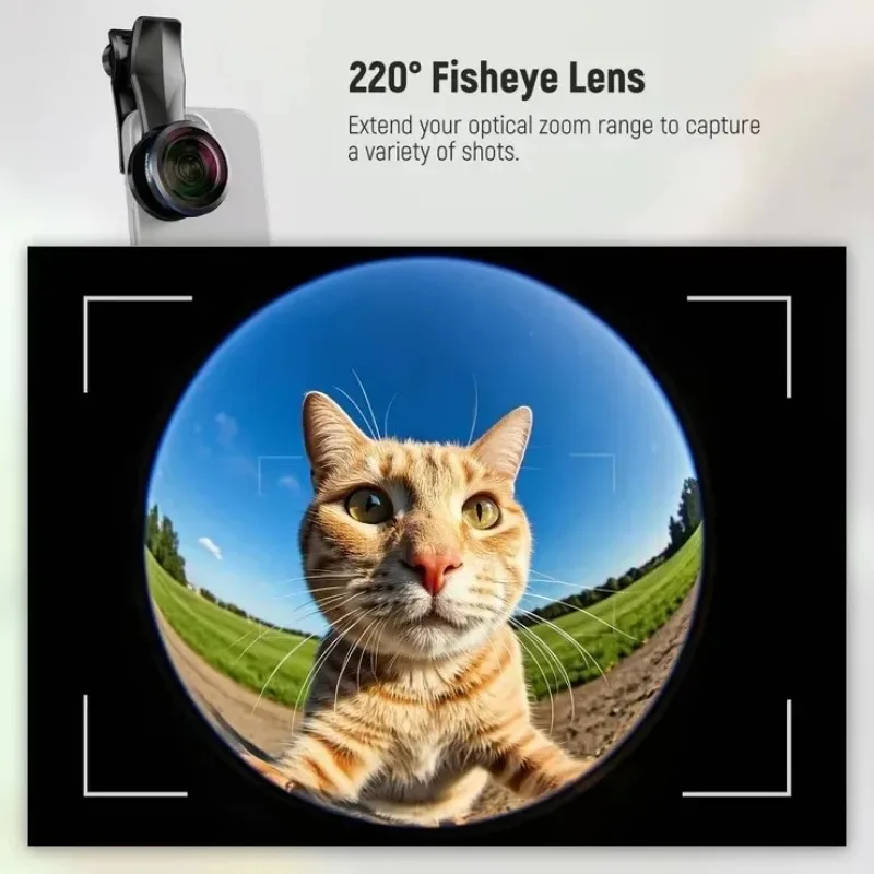 

8mm Fisheye Lens with 17mm Thread Phone Lens Clip
