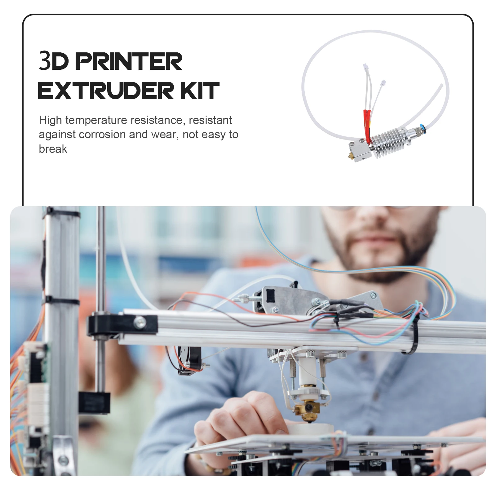 

1 Set Printer Extruder Assembly 3D Printing Head Accessory Kit With Cable High Precision Replacement For