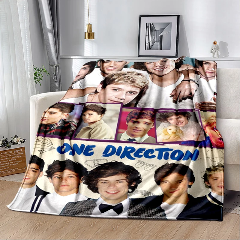 3D One D-Direction Beliebte Sängerin-Flanelldecke, weiche, warme Überwurfdecke für Schlafzimmer, Wohnzimmer, Bett, Reisen, Camping, Picknick, Geschenk