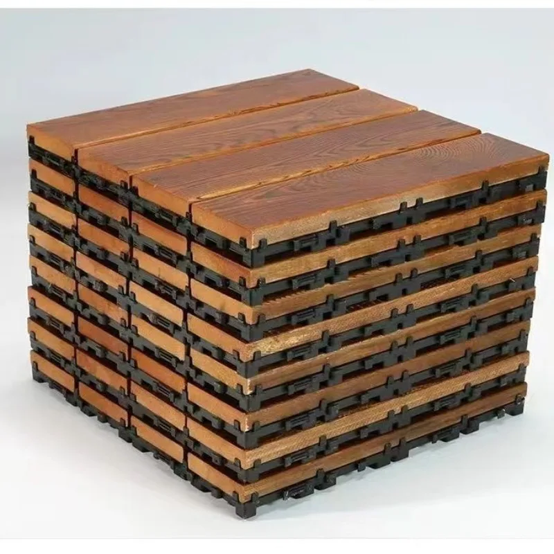 

Anticorrosive wood floor Outdoor terrace Sun room Balcony Self-paved courtyard DIY splicing Outdoor courtyard Floor laying