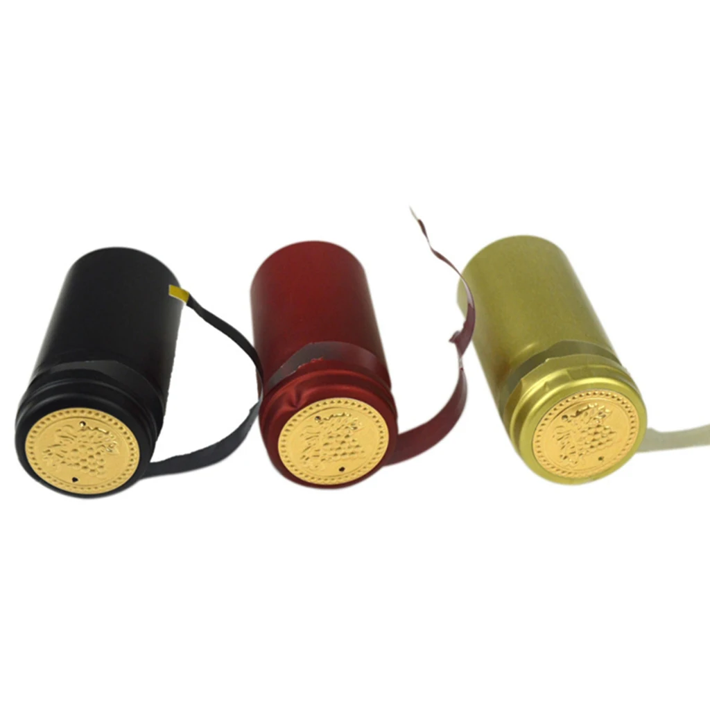 PVC Wine Bottle Sealing Cover Heat Shrink Tear Tab Capsule for Bottling Homemade Wine Spirits and Marinades