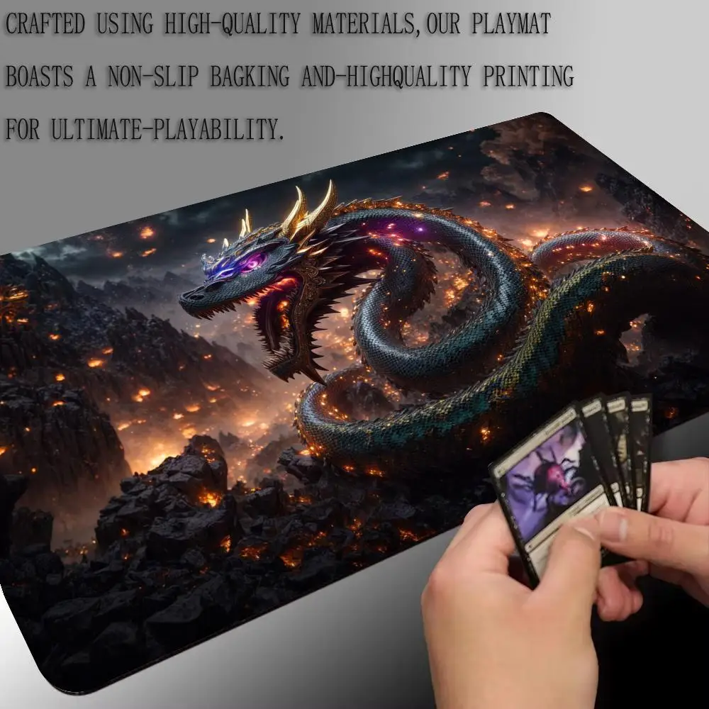 MTG Playmat Fantasy magic dragon theme Magic Card Battle Mat 35X60CM Desk mat tapete magic mtg Non-Slip Durable Stitched Edge