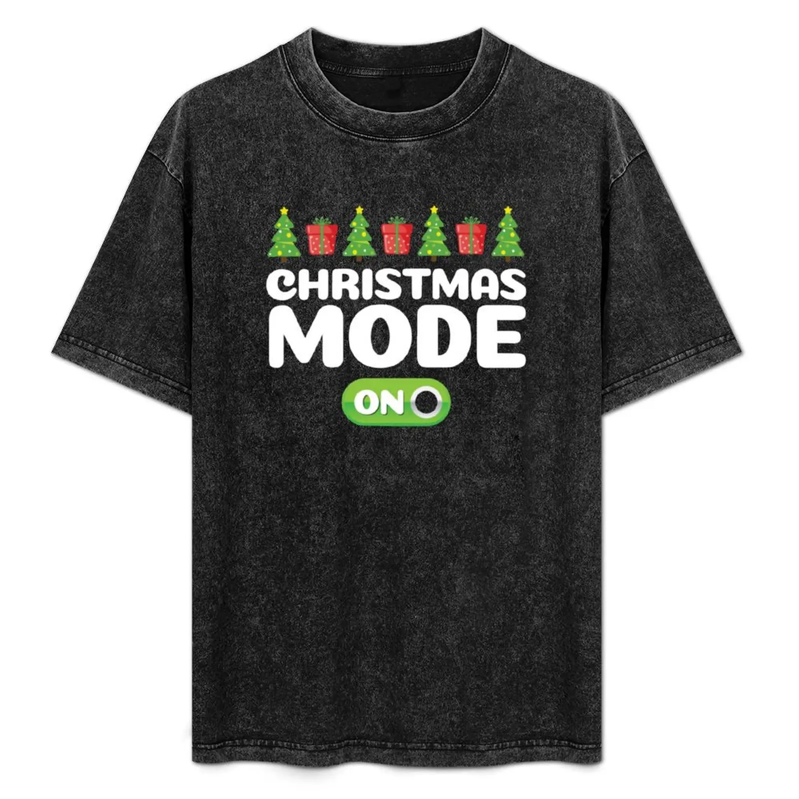 

Christmas Mode On T-Shirt Sports Casual Short Sleeve Cotton Tee