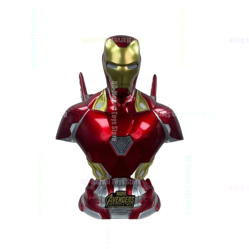 De Avengers Iron Man Mk50 Action Figure Gloeiende buste Lichtgevende versie Harsbeeldje Trendy speelgoedfiguren Aangepaste speelgoedgeschenken