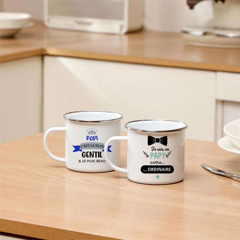 

1 шт. французская кружка с узором Jesuis un PAPY extra ORDINAIRE, кружка для воды, оригинальный подарок на Рождество, Хэллоуин, Новый год, День дедушки