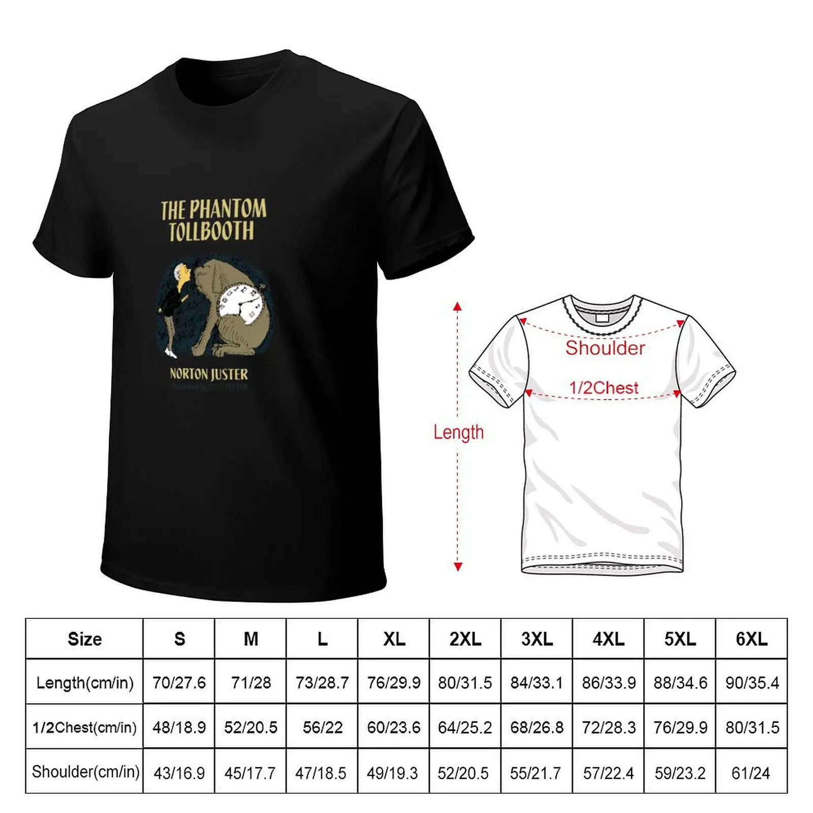 The Phantom Tollbooth Vintage Book Cover T-Shirt Festival Party Tee Top
