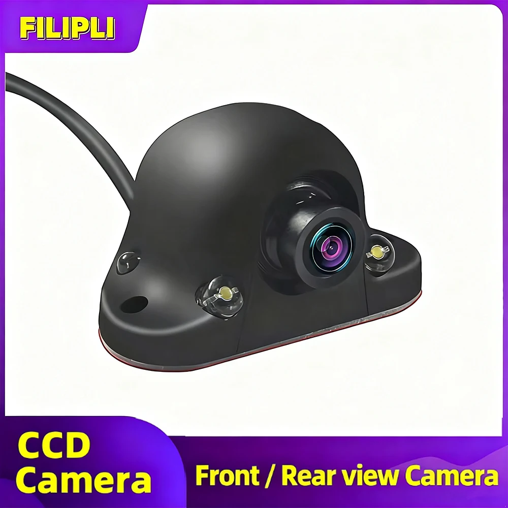 12V Waterproof CCD 3089 Night Vision Adhensive 4 Pin Front Back Side Rear View Blind Spot Car Camera Backup Parking