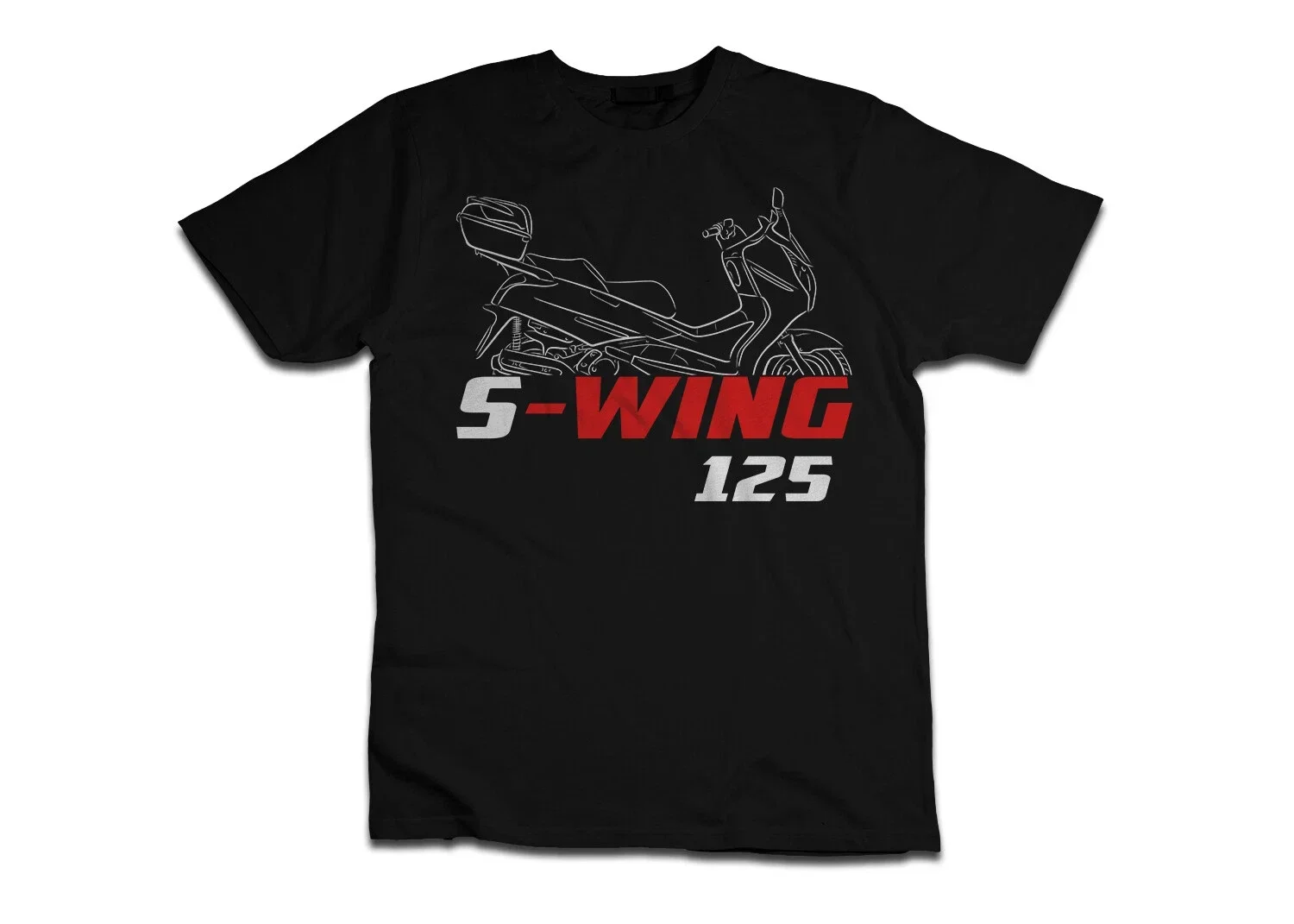 

S-Wing 125 2007–2015 Motorcycle T shirt Graphic Casual Summer Short Sleeves 100% Cotton Cool Tee