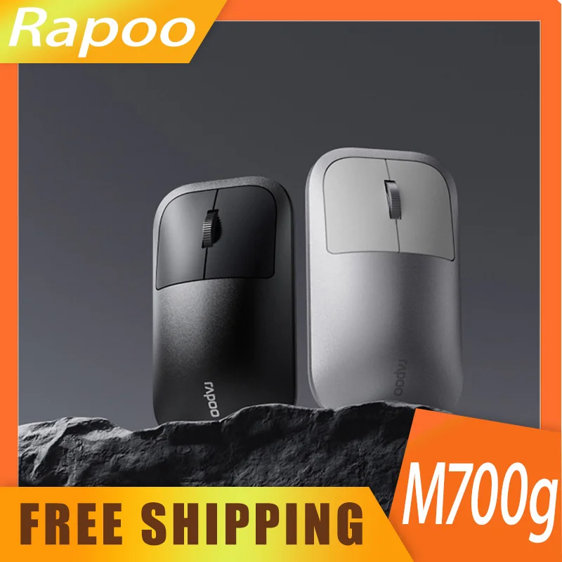 

Rapoo M700g Mouse Wireless Bluetooth Aluminium Alloy Three Mode Paw3220 Lightweight 2400dpi Accessories For Computer/Laptop