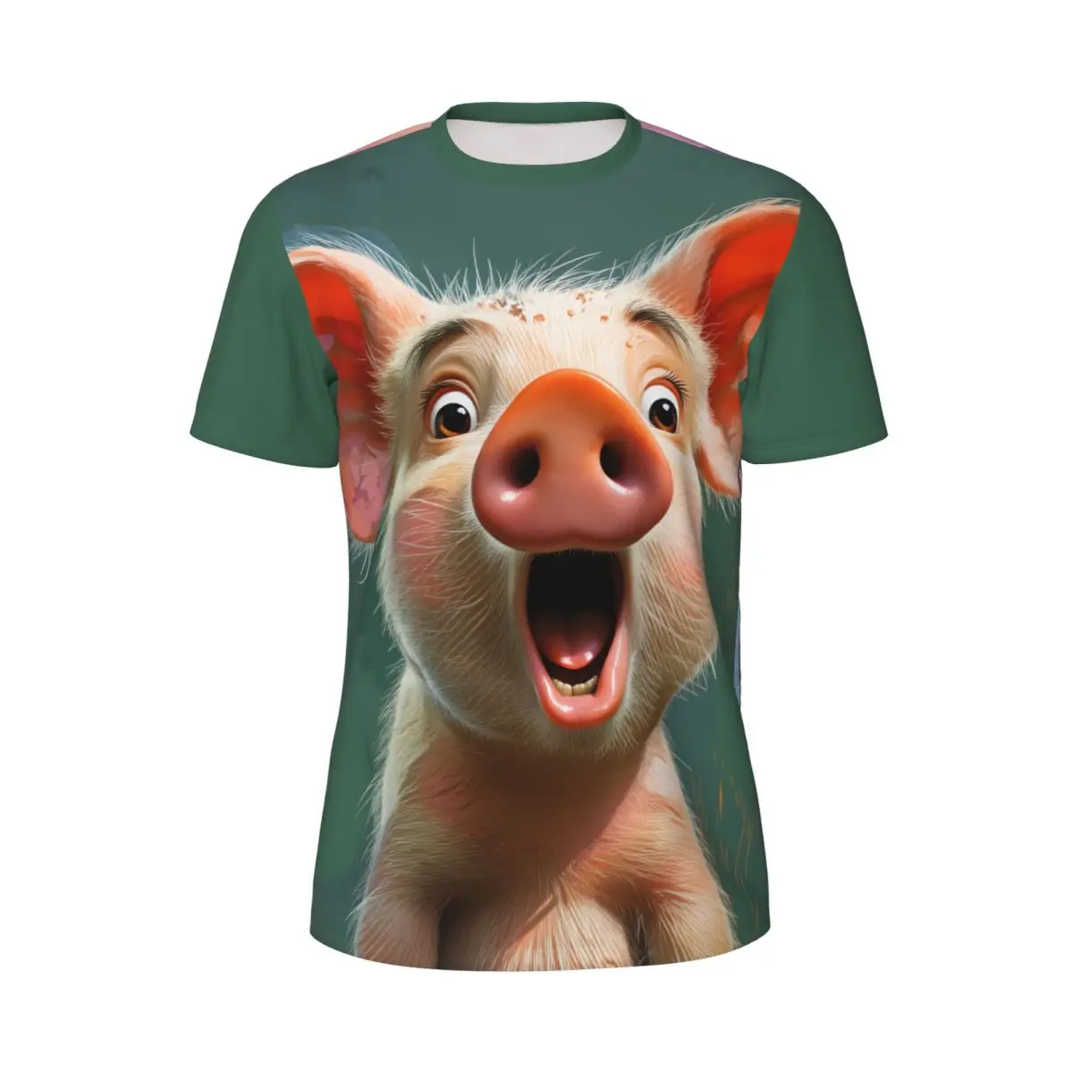 The Screaming Piglet Gym T-Shirt Fashion T-Shirts Mens Y2K Classic Tshirt Summer Short Sleeves Custom Tees