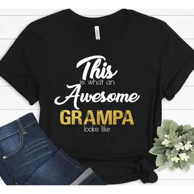 Camiseta impresionante del Día del Padre con diseño de abuelo de la parte de su abuela o abuelo