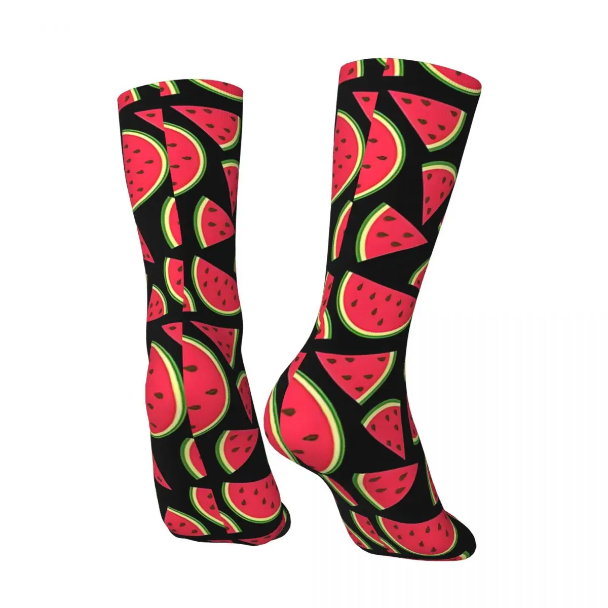 Crazy compression Watermelon Sock for Men Vintage Quality Pattern Crew Sock Novelty